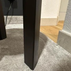 Beistelltisch Riley Ruggine Platte Rost Gestell Leder Nature 04 Di Moro Dunkelbraun