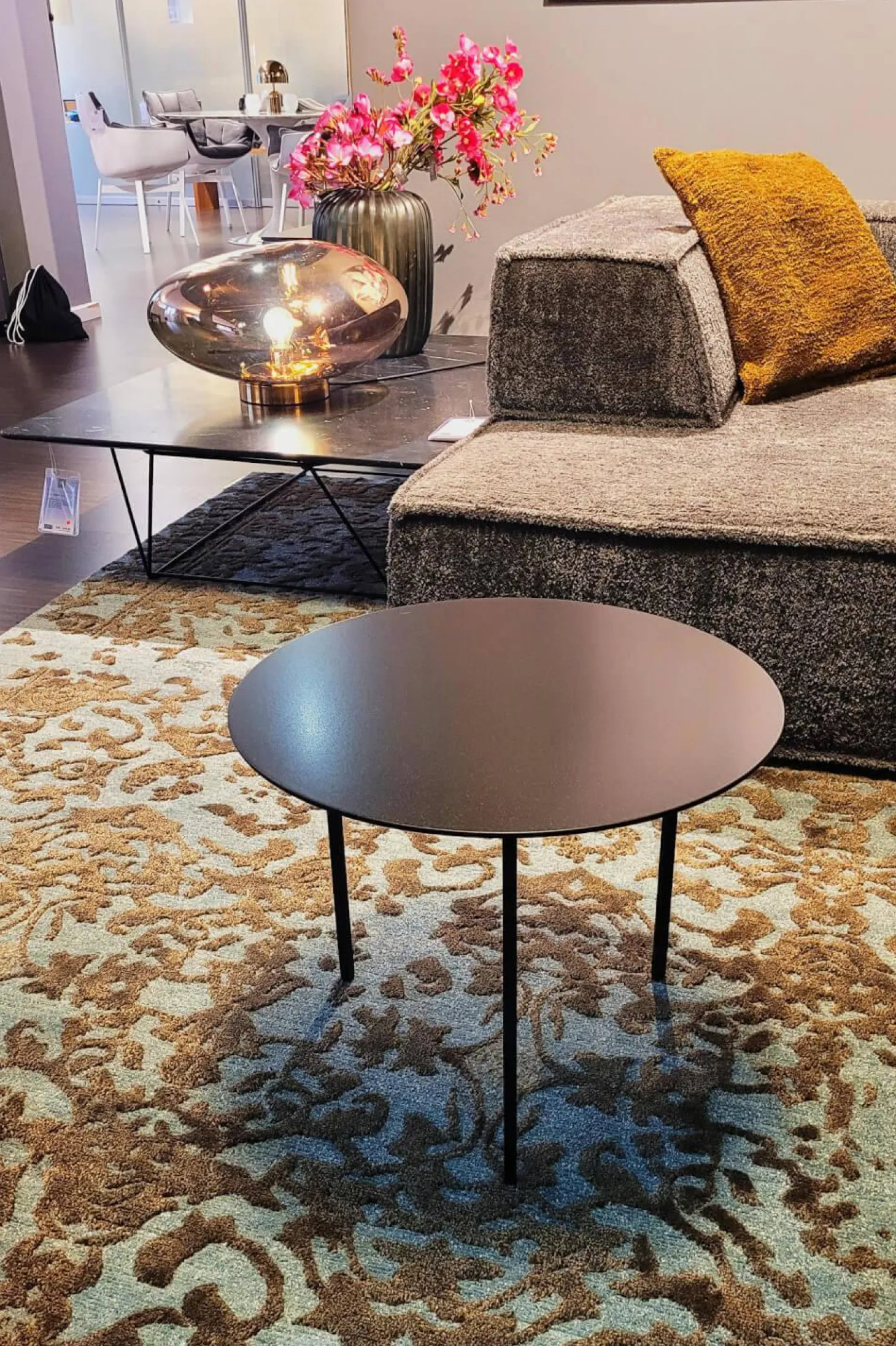 Beistelltisch Sting 3805 Platte F05 Schwarz Feinstruktur Metallgestell MP 210 F05 Schwarz