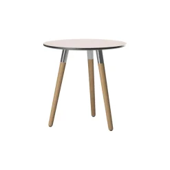 Beistelltisch Style Platte Holz Creme Bein Holz 01 Natur Furniert Und Lackiert