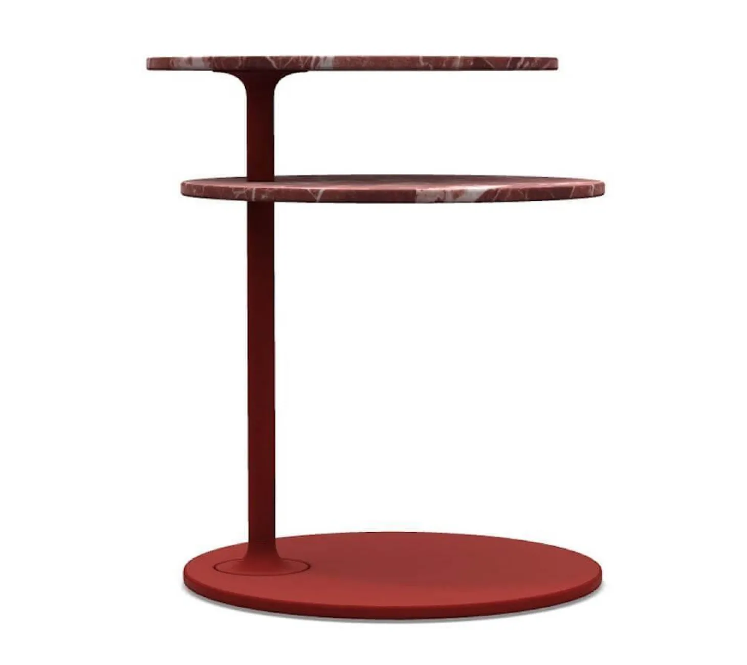 Beistelltisch Vicino VTR1 Marmor Rot Drehbar