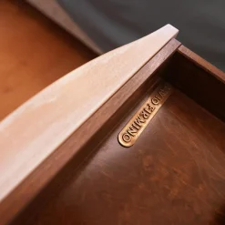 Bett 1996 Finish Ceruse Und Gold Stoff Monte Bianco Silber Weiß Gestell Massivholz Mit Fußbank Und 2 Nachtkommoden Ohne Matratze