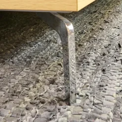 Bett B3 Eiche Furniert Hell Füße Verchromt Inklusive 2 Matratzen Und Lattenroste