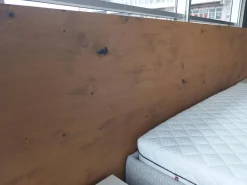 Bett Bezug Stoff Theo Grau Kopfteil Holzpaaneel Mit Matatze Ohne Nachttische