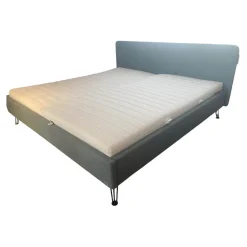 Bett Ciara 7121 218 Stoff Kitana Aqua Himmelblau Grau Blau Füße Fasio Anthrazit ohne Rost ohne Matratzen