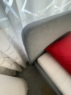 Bett Ciara 7121 218 Stoff Kitana Aqua Himmelblau Grau Blau Füße Fasio Anthrazit ohne Rost ohne Matratzen