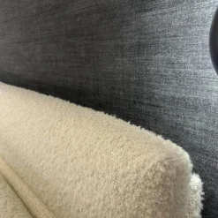 Bett Cleo Origins Complete Stoff Maxim 2130 Wollweiß Füße Metall Weiß Getaucht Inklusive 2 Matratzen