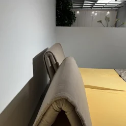 Bett Dream Deluxe Stoff Linen 341 Taupe Grau Kopfteil Riposo Füße Ivio Buche Massiv Marrone Schwarz Mit Verstellbarem Kopfteil