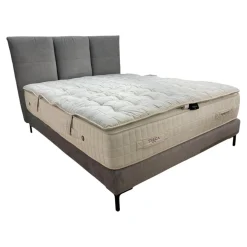 Bett Moon Stoff Endless CA16955 094 Grau Gestell Schwarz Matratze Imperial Symbiose Inklusive Topper Rivoli