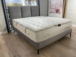 Bett Moon Stoff Endless CA16955 094 Grau Gestell Schwarz Matratze Imperial Symbiose Inklusive Topper Rivoli