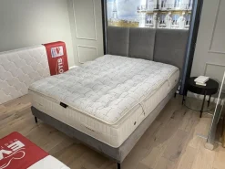 Bett Moon Stoff Endless CA16955 094 Grau Gestell Schwarz Matratze Imperial Symbiose Inklusive Topper Rivoli