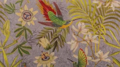 Bett Mylon Nussbaum Naturöl Stoff Chivasso Fantastic Bird ohne Innenleben