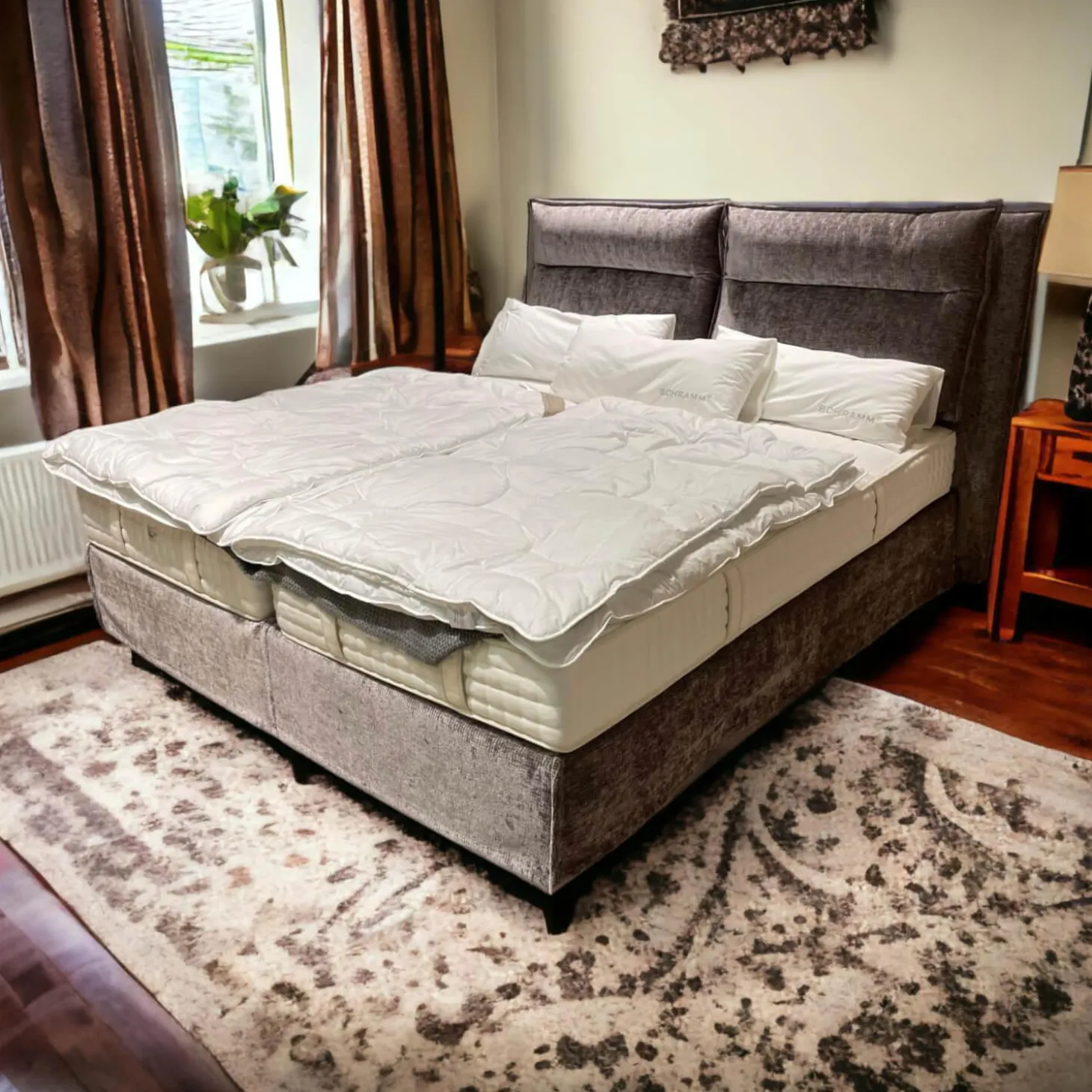 Bett Origins Complete Fold Stoff Emil-090-Lavendel Violett ohne Matratze