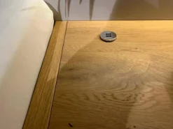 Bett Sonate Korpus Asteiche Furniert Kopfteil Lack Brillantgrau