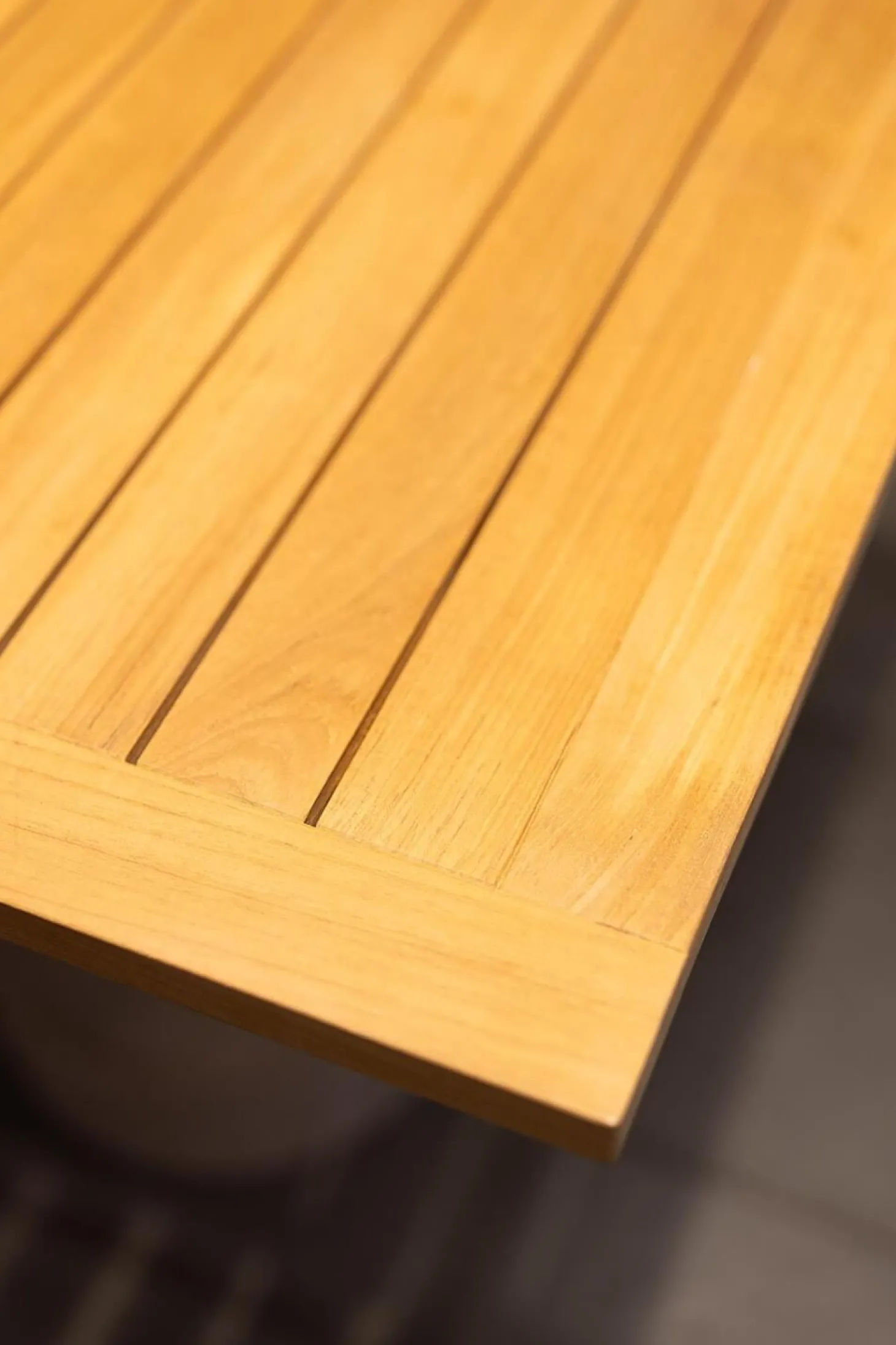 Bistrotisch Roll Platte Teak Gestel 30C Bronze Schwarz