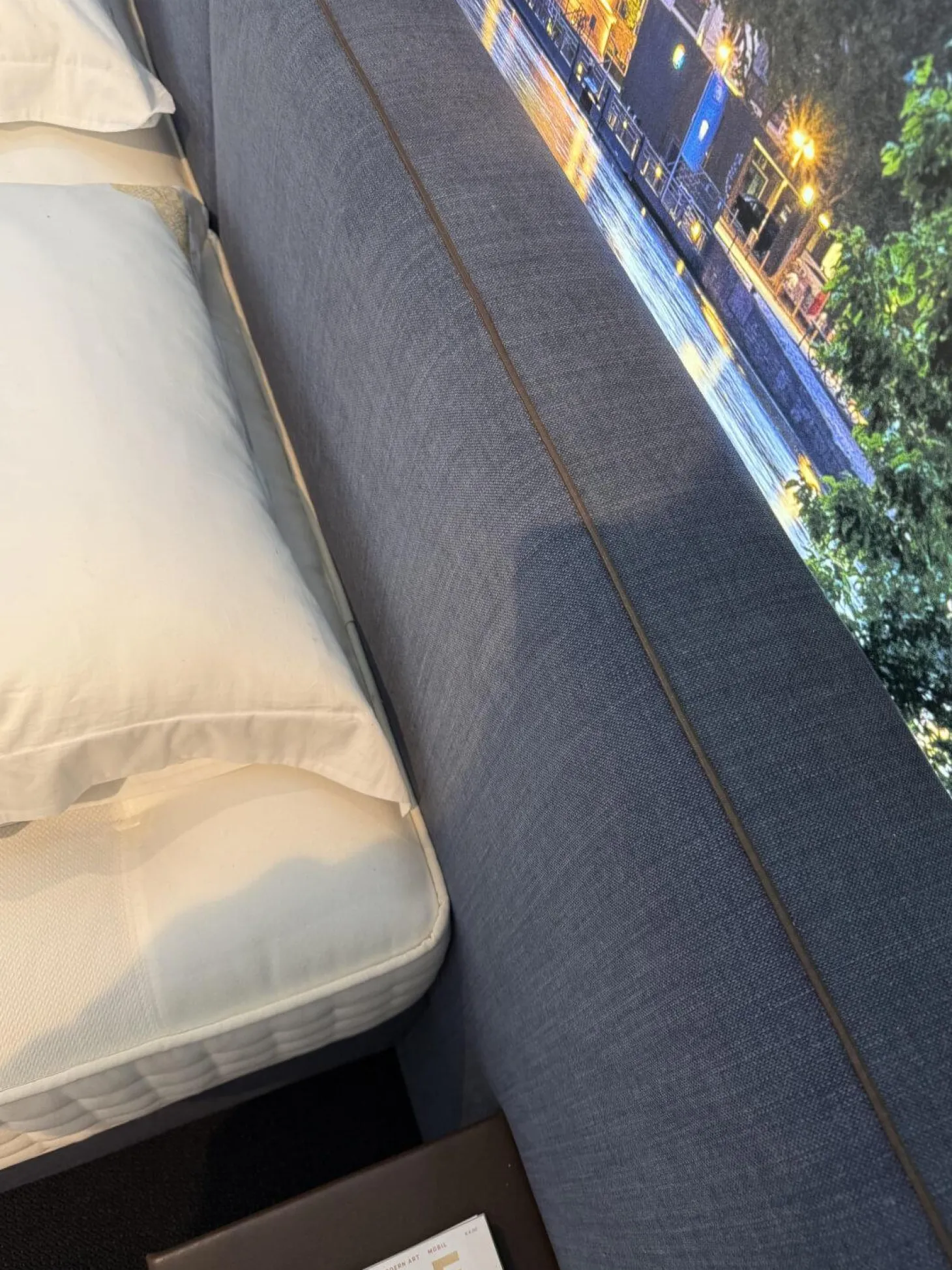 Boxspringbett Basis 25B Stoff Nils 450 Denim Mit Keder Grau Kopfteil Paio Leder Provence Schoko Braun Füße Buche Mit Matratze