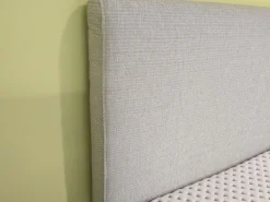 Boxspringbett Elias Stoff 87017 Mitttelgrau mit Matratze und Topper