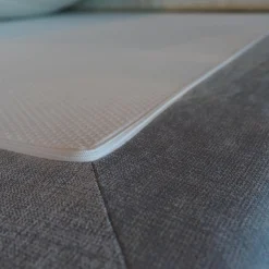 Boxspringbett Slow 19 Stoff Tin 705 Grau Fuß Holz Grau ohne Matratzen