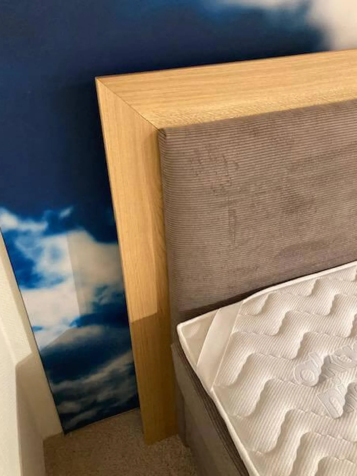 Boxspringbett Taara Stoff Rebel 12 Taupe mit Verstellfunktionen