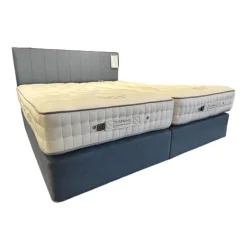 Boxspringbett Vispring Herald Superb Stoff 2099 Blau Inklusive 2 Matratzen