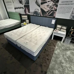 Boxspringbett Vispring Herald Superb Stoff 2099 Blau Inklusive 2 Matratzen