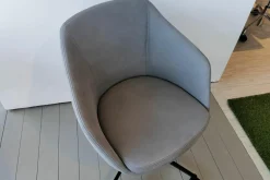 Büro-Drehstuhl Jana Leder Novara 1279 Dust Grau Höhenverstellbar Mit Rollen