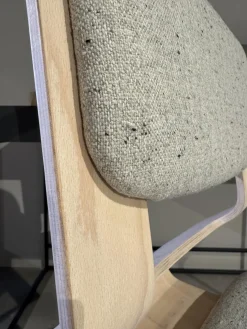 Bürodrehstuhl Kids Polsterung Stoff Ripley 101 Grau Rücken Eiche Weißgeölt Drehgestell Schwarz