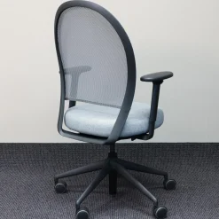 Bürodrehstuhl Marva Gepolstert Grau Gestell Alu Poliert