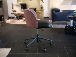 Bürostuhl Gaia Line V1 Stoff Picasso Red Rot 5358 Sitz Leder Milano Schwarz Gestell M02 Schwarz