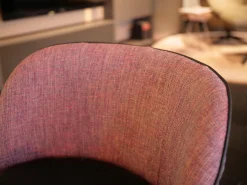 Bürostuhl Gaia Line V1 Stoff Picasso Red Rot 5358 Sitz Leder Milano Schwarz Gestell M02 Schwarz