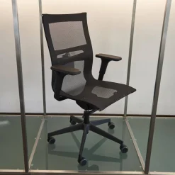 Bürostuhl Una Plus Bezug Stoff Mesh 01 Nero Schwarz Gestell Nylon Schwarz Struktur 115 Schwarz Mit 5 Stern Fuß Auf Rollen