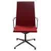 Bürostuhl Valea Elle Bezugsstoff Swing 806 Rot Vierfuß Kreuz Gestell Verchromt Mit Hohem Rücken