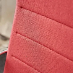 Bürostuhl Valea Elle Bezugsstoff Swing 806 Rot Vierfuß Kreuz Gestell Verchromt Mit Hohem Rücken