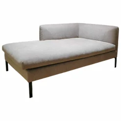 Chaiselongue Paul Stoff Widia W3822 Grau Beige Füße Anthrazit