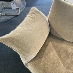 Chaiselongue Standalto Stoff T8575-33 Creme Füße Paladium Metall