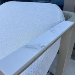 Chaiselounge Solanas Tumbona Auflage Stoff Soft Duo Crudo 07 Beige Grau