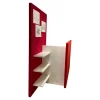 Chart Trennwand Regal Und Arbeitstisch Dunkelrot Hellrot White Mit Steckdose