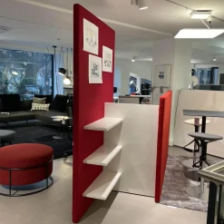 Chart Trennwand Regal Und Arbeitstisch Dunkelrot Hellrot White Mit Steckdose