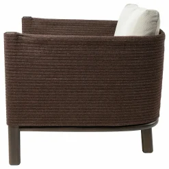 Clubsessel Giro Geflecht Chesnut Soga 475 Bezug Porous Frey 08L Gestell Cinnamon Teak