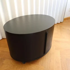 Container Ellipse Einstöckig Melamin Schwarz Profile Aluminium Schwarz