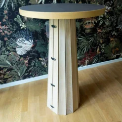 Container Table Bodhi Platte Lino Mauve Sockelhülle Eiche Weiß Lackiert