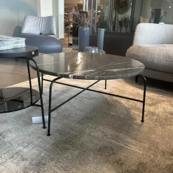 Couchtisch 947 471 Platte Stein Graphit Brown Grau Braun Gestell Stahl Verkehrsschwarz Lackiert