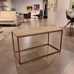 Couchtisch 985 MDF Beschichtet Mit Echtsteinfurnier Mit Sandstein Gestell Bronzefarbig