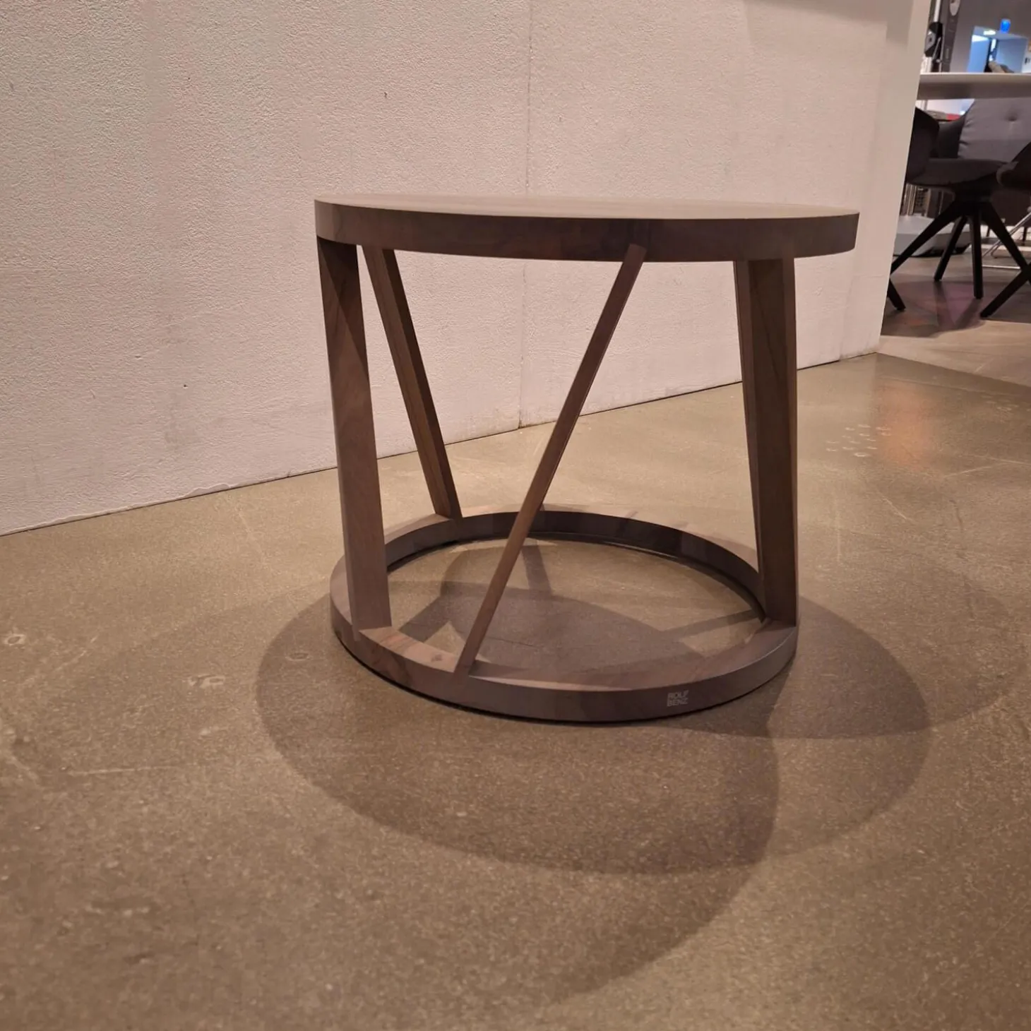 Couchtisch 920 Nussbaum Massiv Altgrau Gebeizt