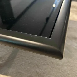 Couchtisch 901-313 Platte Glas Und Gestell Buche Verkehrsschwarz Lackiert