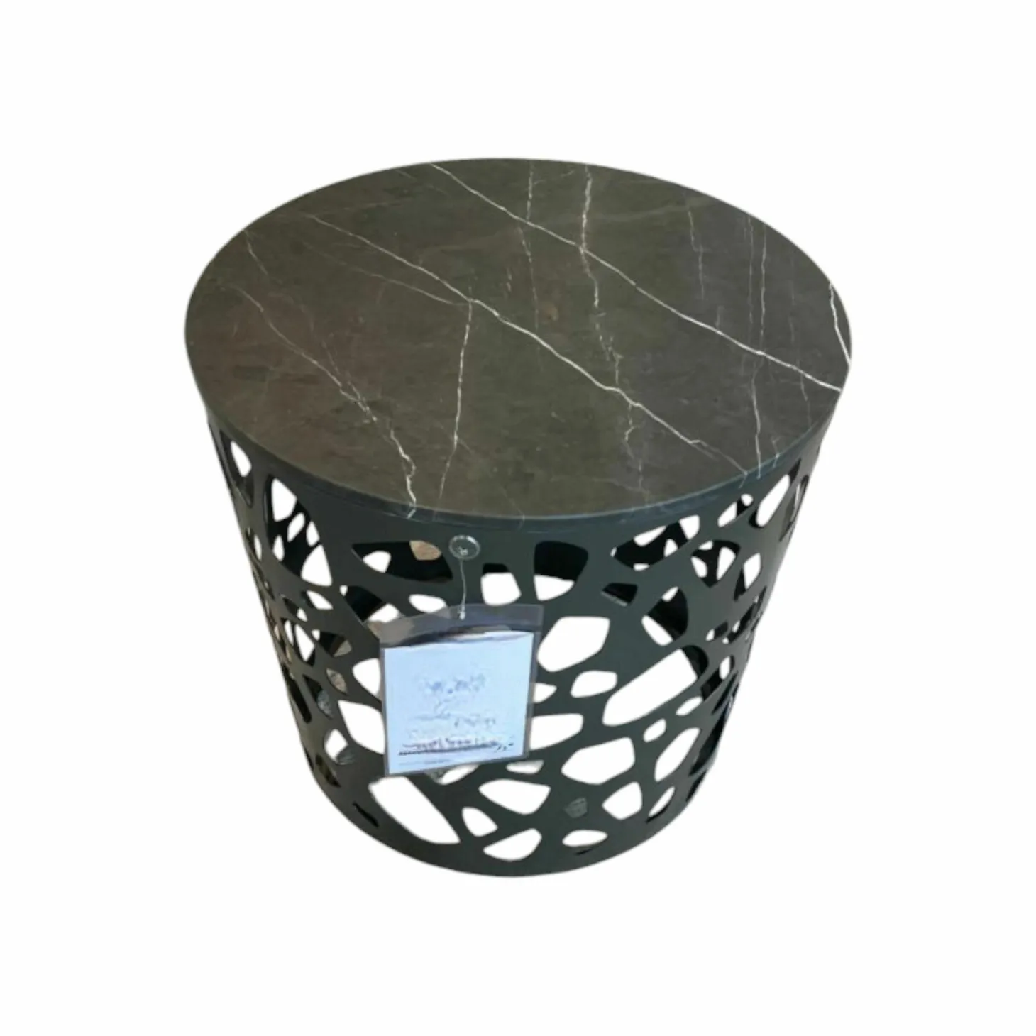 Couchtisch 926-242 Platte Naturstein Geledert Graphit Brown Grau Gestell Stahl Glatt Lackiert Matt Umbragrau Grau