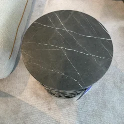 Couchtisch 926-242 Platte Naturstein Geledert Graphit Brown Grau Gestell Stahl Glatt Lackiert Matt Umbragrau Grau