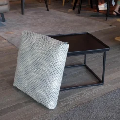 Couchtisch 934 Tischplatte Massivholz Farblos Lackiert Schwarz Gebeizt Stahl Glatt Lackiert Matt Verkehrsschwarz