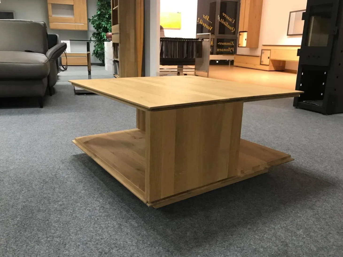 Couchtisch Alivio Ausführung Asteiche Massiv Bianco Geölt Auf Rollen