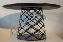 Couchtisch Aoyama Schwarze Laminat Untergestell Metall Schwarz