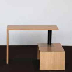 Couchtisch Basello Eiche Lackiert Verbindungsstück Stahl Schwarz